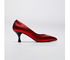 Red leather mid-heel shoes CHLOE