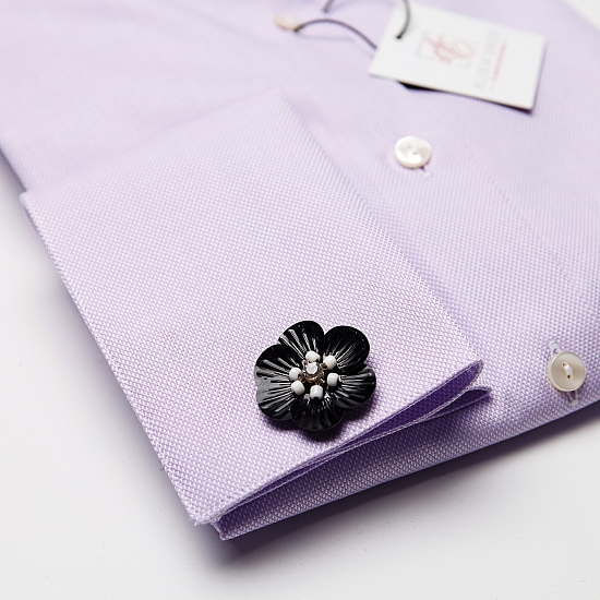 Chemise violette avec poignets pour boutons AMA 6