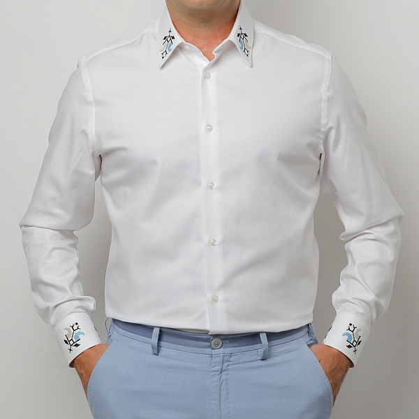 Men shirt with embroidery GRUIA