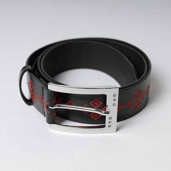 FILIGRAN embroidered leather belt 0