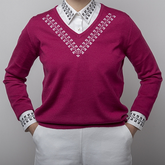Merino wool bordo sweater Clover 0